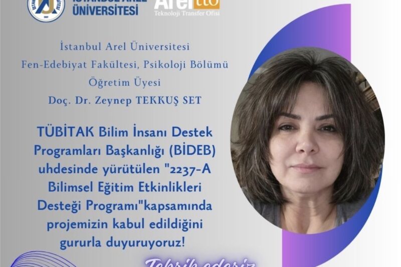 Fen-Edebiyat Fakültesi Öğretim Üyemiz Doç. Dr. Zeynep TEKKUŞ SET’in TÜBİTAK Projesi Kabul Edildi